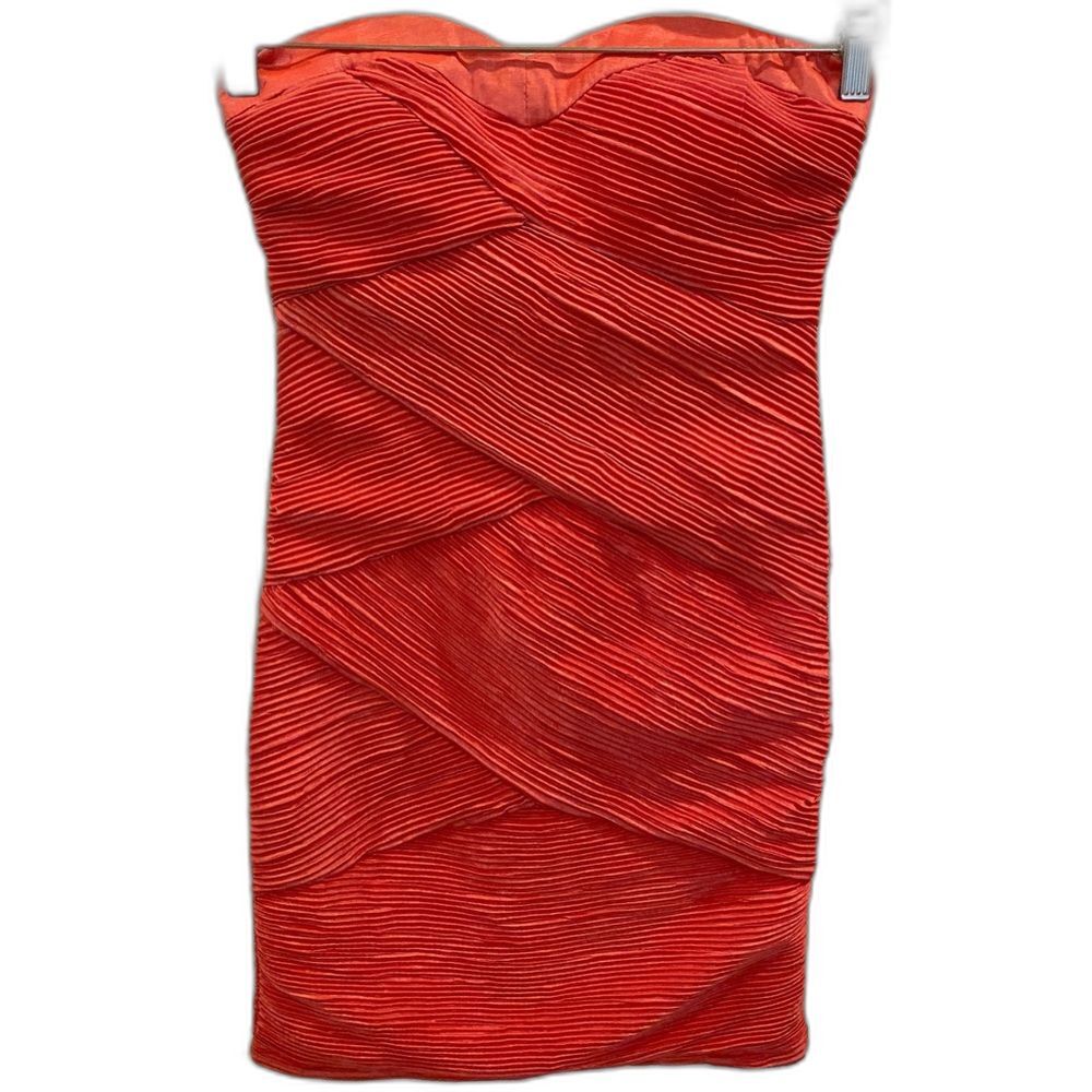Daisy Coral Strapless Tube Top Mini Short Dress Women's Sz Medium